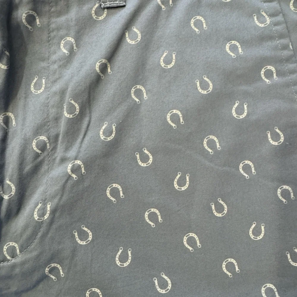 NWT J Crew Gramercy Shorts Men's Sz‎ 30 Horseshoe Print Light Blue Preppy